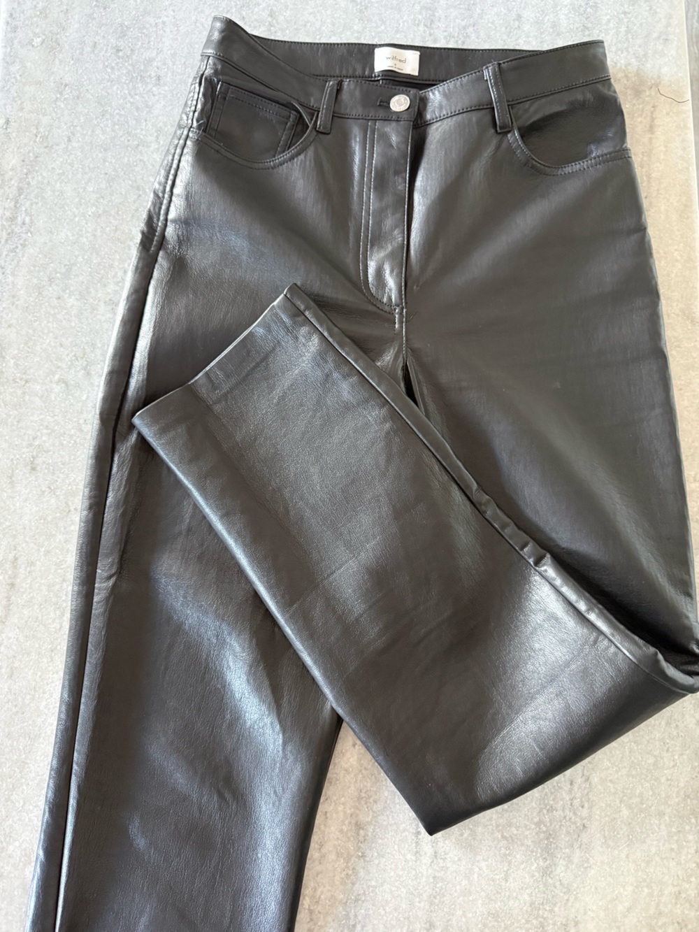 Aritzia Wilfred Melina Pants - black faux leather excellent used condition